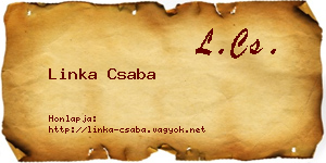 Linka Csaba névjegykártya